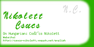 nikolett csucs business card